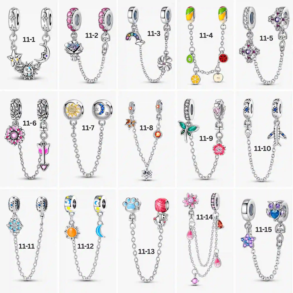 Pink Charm, Murano Glass Beads, Charm Stopper Safety Clip, Silver Charm, Letter Blue Red Rose Gold Charms, Travel Love Mom Heart Dangle charm ★(BUY 1 GET 1 FREE)★