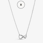 Moments & ME Necklace Collection – Snake Chain, Link Chain, Pearl Charm & Sparkling Heart Halo Pendant Collier