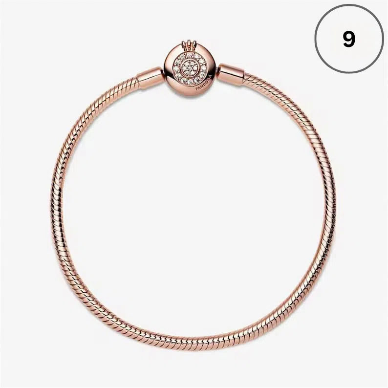Snake Chain Bracelet Collection – Me Chain, Moments Heart Clasp, Love heart clasp, Crown O Snake chain & Signature I-D Pavé Bangle