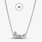 Moments & ME Necklace Collection – Snake Chain, Link Chain, Pearl Charm & Sparkling Heart Halo Pendant Collier