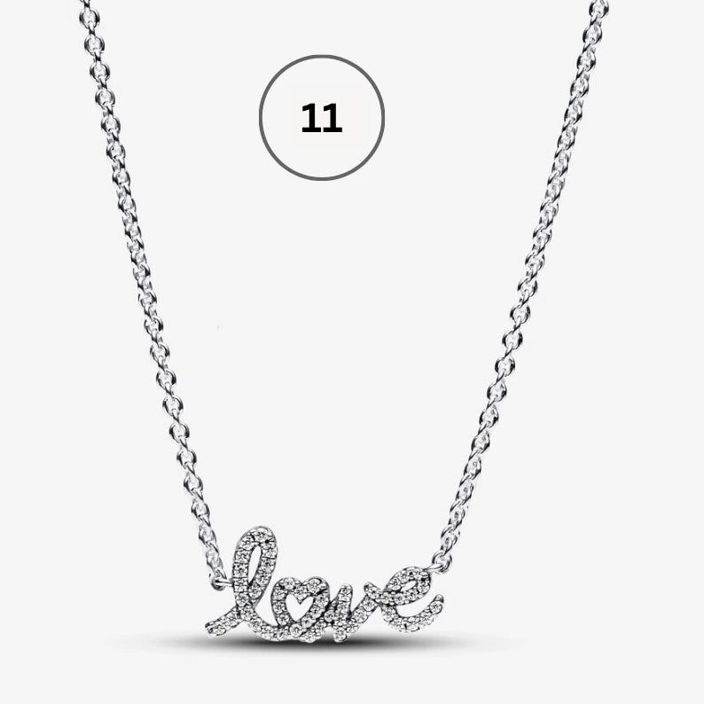 Moments & ME Necklace Collection – Snake Chain, Link Chain, Pearl Charm & Sparkling Heart Halo Pendant Collier