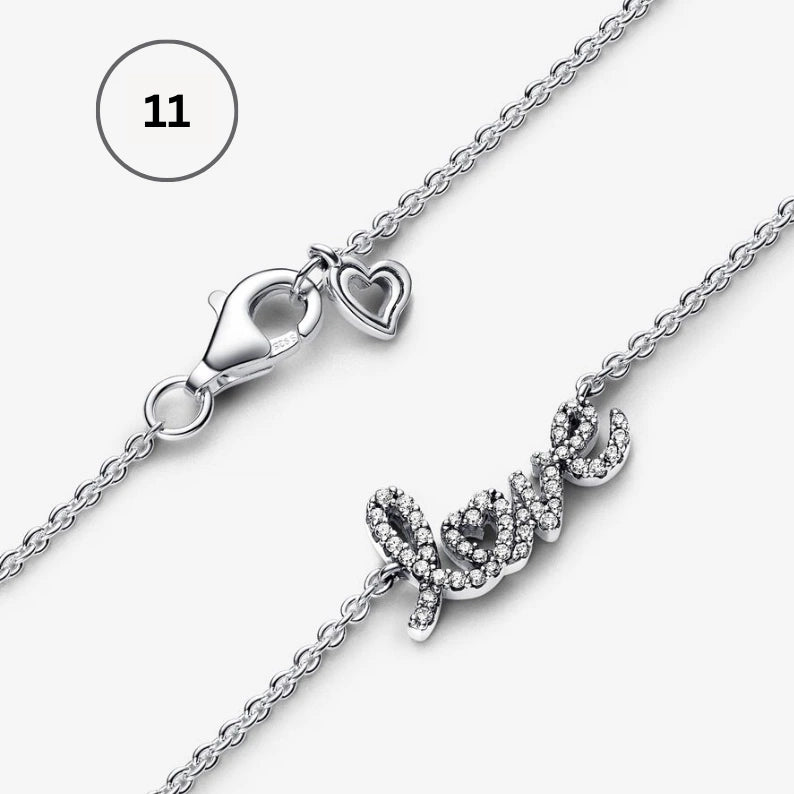 Moments & ME Necklace Collection – Snake Chain, Link Chain, Pearl Charm & Sparkling Heart Halo Pendant Collier