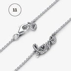 Moments & ME Necklace Collection – Snake Chain, Link Chain, Pearl Charm & Sparkling Heart Halo Pendant Collier