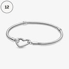 Snake Chain Bracelet Collection – Me Chain, Moments Heart Clasp, Love heart clasp, Crown O Snake chain & Signature I-D Pavé Bangle