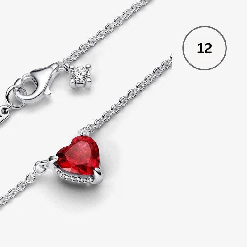 Moments & ME Necklace Collection – Snake Chain, Link Chain, Pearl Charm & Sparkling Heart Halo Pendant Collier