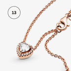 Moments & ME Necklace Collection – Snake Chain, Link Chain, Pearl Charm & Sparkling Heart Halo Pendant Collier