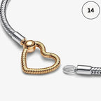 Snake Chain Bracelet Collection – Me Chain, Moments Heart Clasp, Love heart clasp, Crown O Snake chain & Signature I-D Pavé Bangle