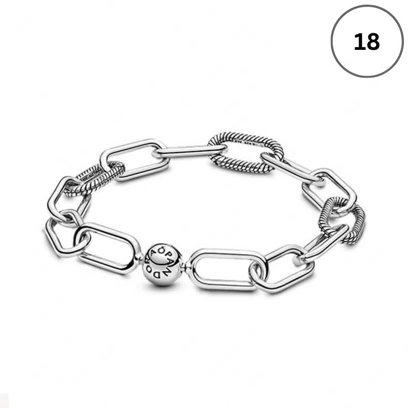 Snake Chain Bracelet Collection – Me Chain, Moments Heart Clasp, Love heart clasp, Crown O Snake chain & Signature I-D Pavé Bangle