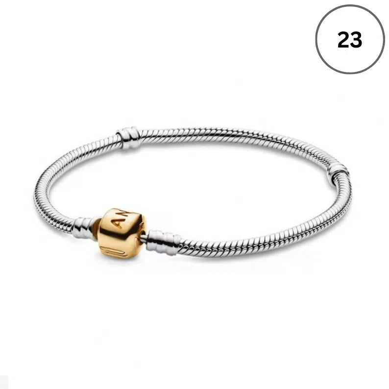 Snake Chain Bracelet Collection – Me Chain, Moments Heart Clasp, Love heart clasp, Crown O Snake chain & Signature I-D Pavé Bangle