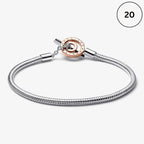 Snake Chain Bracelet Collection – Me Chain, Moments Heart Clasp, Love heart clasp, Crown O Snake chain & Signature I-D Pavé Bangle