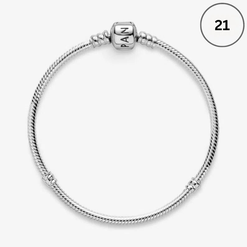 Snake Chain Bracelet Collection – Me Chain, Moments Heart Clasp, Love heart clasp, Crown O Snake chain & Signature I-D Pavé Bangle
