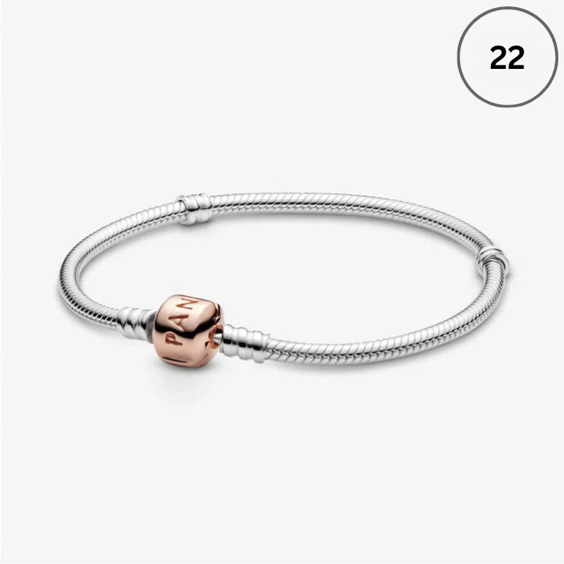 Snake Chain Bracelet Collection – Me Chain, Moments Heart Clasp, Love heart clasp, Crown O Snake chain & Signature I-D Pavé Bangle