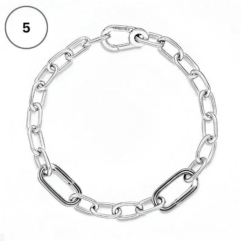 Snake Chain Bracelet Collection – Me Chain, Moments Heart Clasp, Love heart clasp, Crown O Snake chain & Signature I-D Pavé Bangle