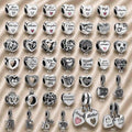 Pink Charm, Murano Glass Beads, Charm Stopper Safety Clip, Silver Charm, Letter Blue Red Rose Gold Charms, Travel Love Mom Heart Dangle charm ★(BUY 1 GET 1 FREE)★