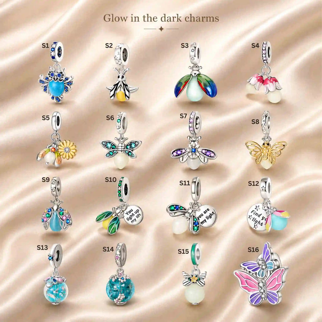 Pink Charm, Murano Glass Beads, Charm Stopper Safety Clip, Silver Charm, Letter Blue Red Rose Gold Charms, Travel Love Mom Heart Dangle charm ★(BUY 1 GET 1 FREE)★