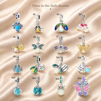 Pink Charm, Murano Glass Beads, Charm Stopper Safety Clip, Silver Charm, Letter Blue Red Rose Gold Charms, Travel Love Mom Heart Dangle charm ★(BUY 1 GET 1 FREE)★