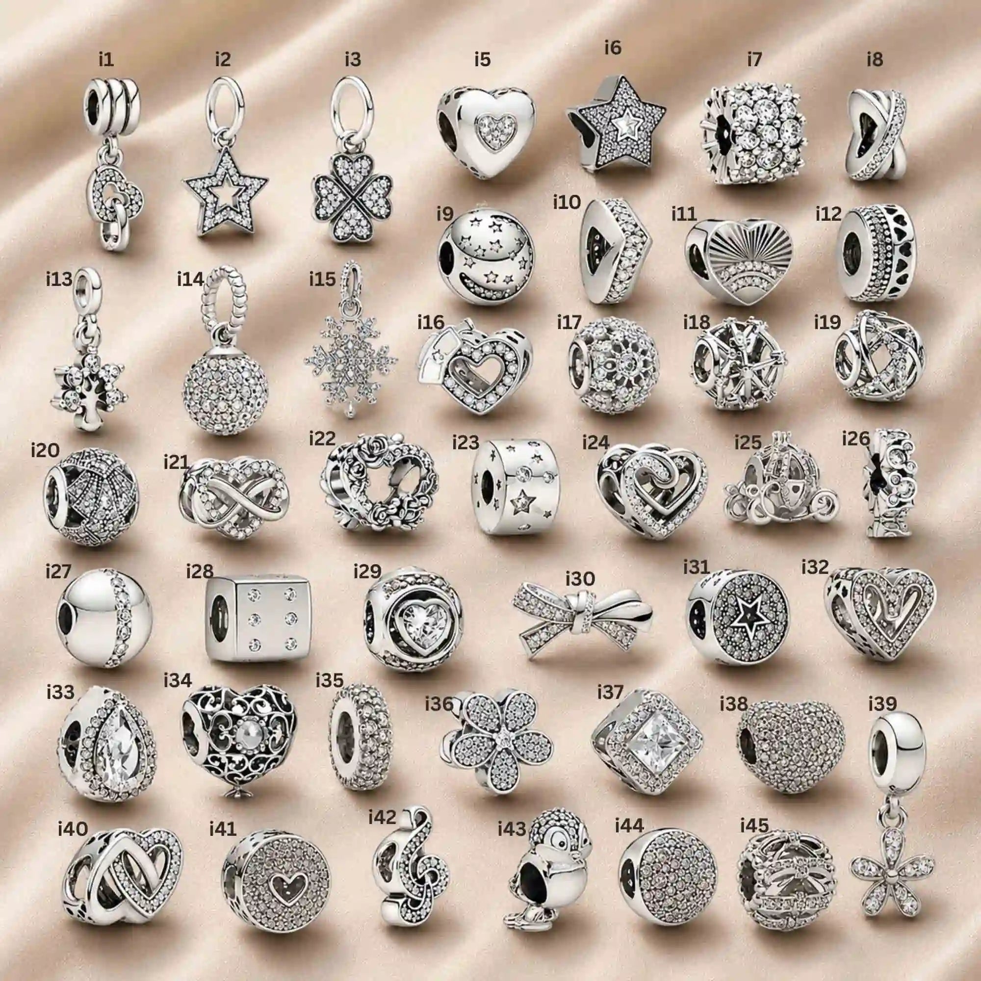 Pink Charm, Murano Glass Beads, Charm Stopper Safety Clip, Silver Charm, Letter Blue Red Rose Gold Charms, Travel Love Mom Heart Dangle charm ★(BUY 1 GET 1 FREE)★